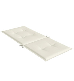 Coussins de chaise à dossier haut lot de 6 crème mélangé tissu