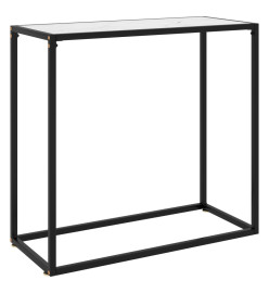 Table console Blanc 80x35x75 cm Verre trempé