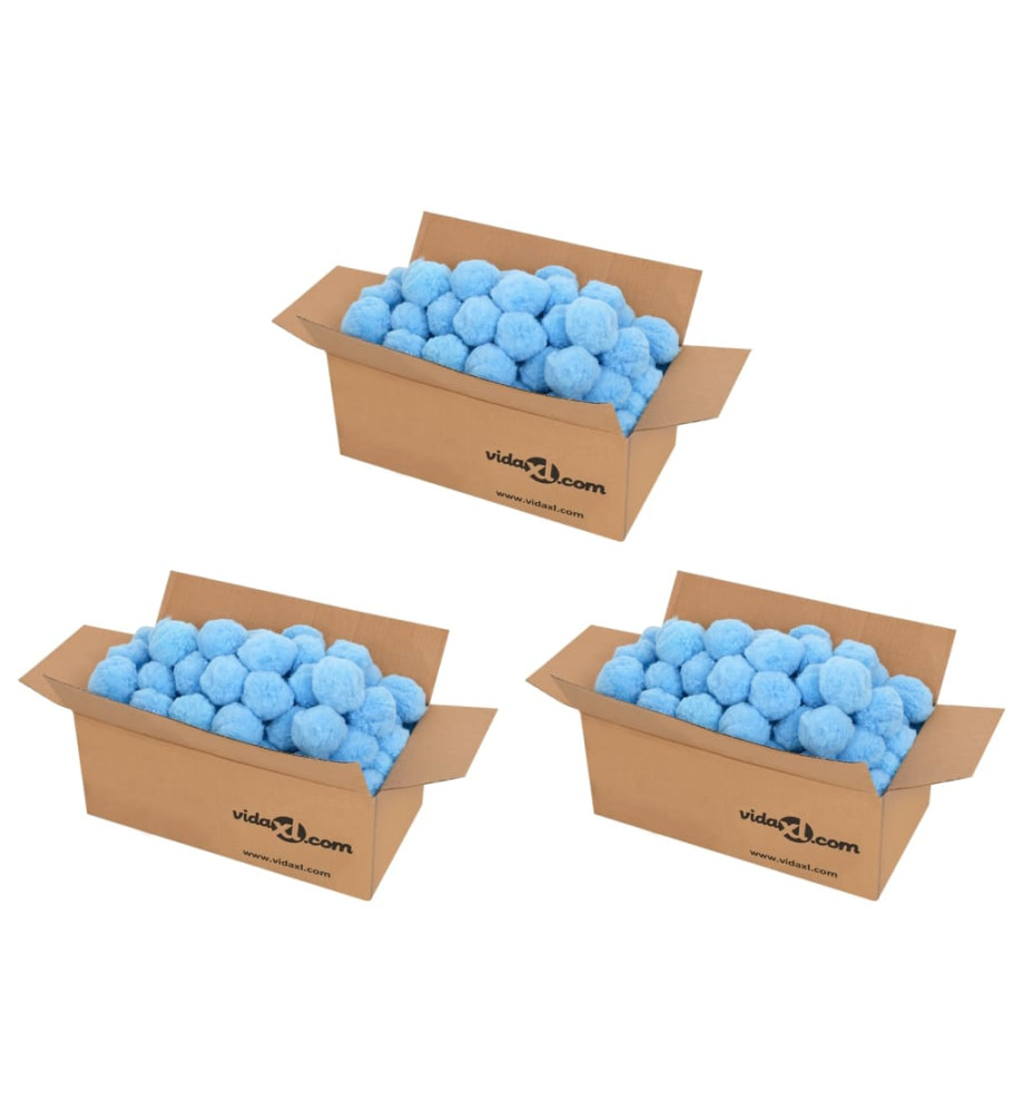 Boules anti-bactériennes filtrantes de piscine bleu 2100 g PE