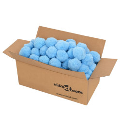 Boules anti-bactériennes filtrantes de piscine bleu 2100 g PE