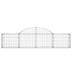 Paniers à gabions arqués 18 pcs 200x30x40/60 cm Fer galvanisé