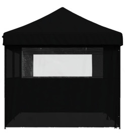 Tente de réception pliable escamotable 4 parois latérales noir