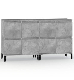 Buffets 2 pcs gris béton 60x35x70 cm bois d'ingénierie