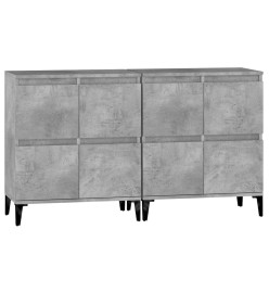 Buffets 2 pcs gris béton 60x35x70 cm bois d'ingénierie