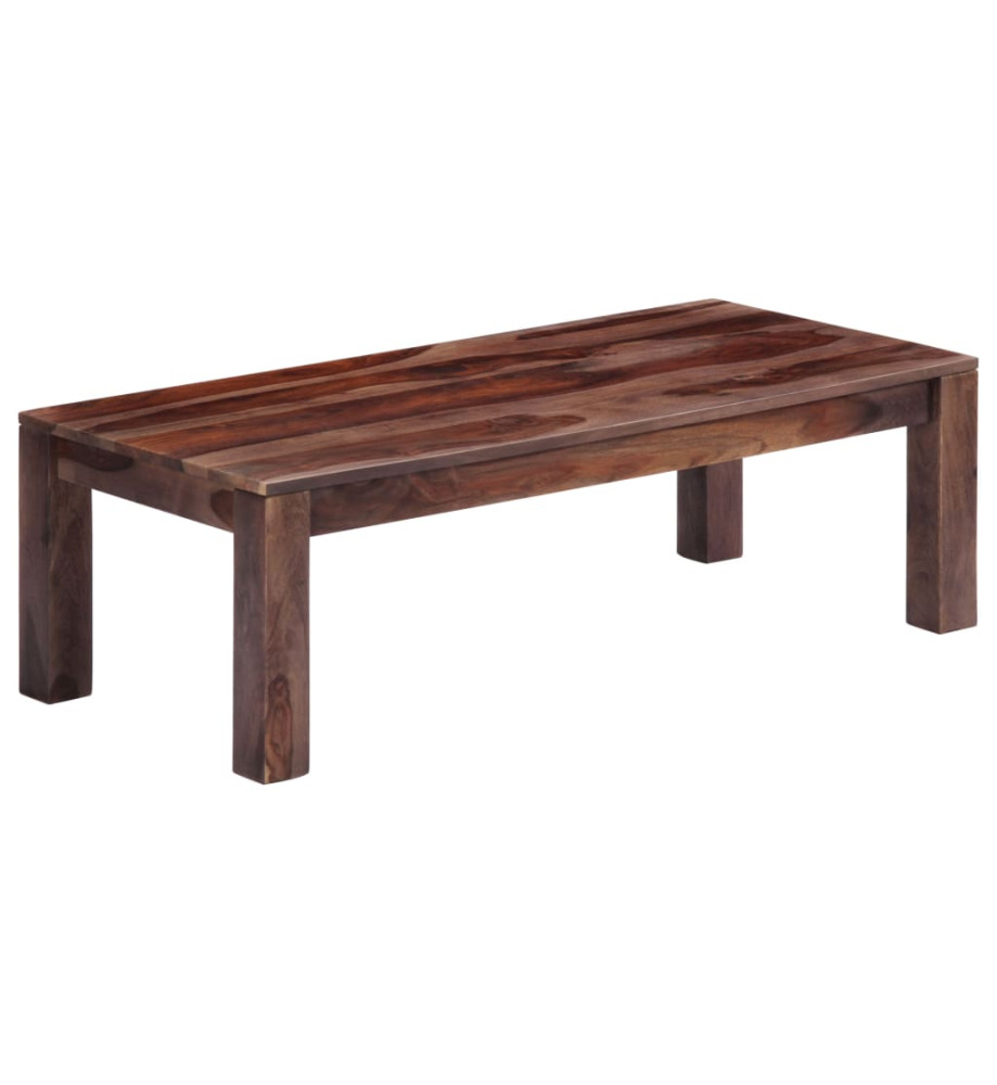 Table basse Gris 110 x 50 x 35 cm Bois de Sesham massif