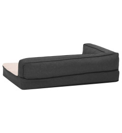 Matelas de lit ergonomique pour chien 75x53 cm Gris foncé