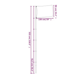 Drapeau de l'Autriche et mât 5,55 m Aluminium