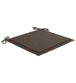 Chaises de jardin empilables avec coussins 4 pcs Teck solide