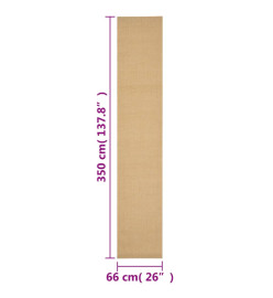 Tapis Sisal naturel 66x350 cm