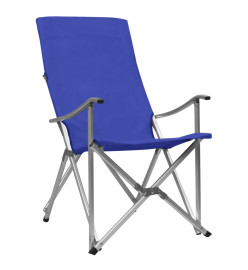 Chaises de camping pliables 2 pcs Bleu