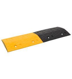 Ralentisseurs 2 pcs Jaune et noir 97x32,5x4 cm Caoutchouc