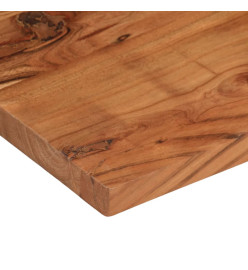 Dessus de table 80x20x2,5 cm rectangulaire bois massif d'acacia