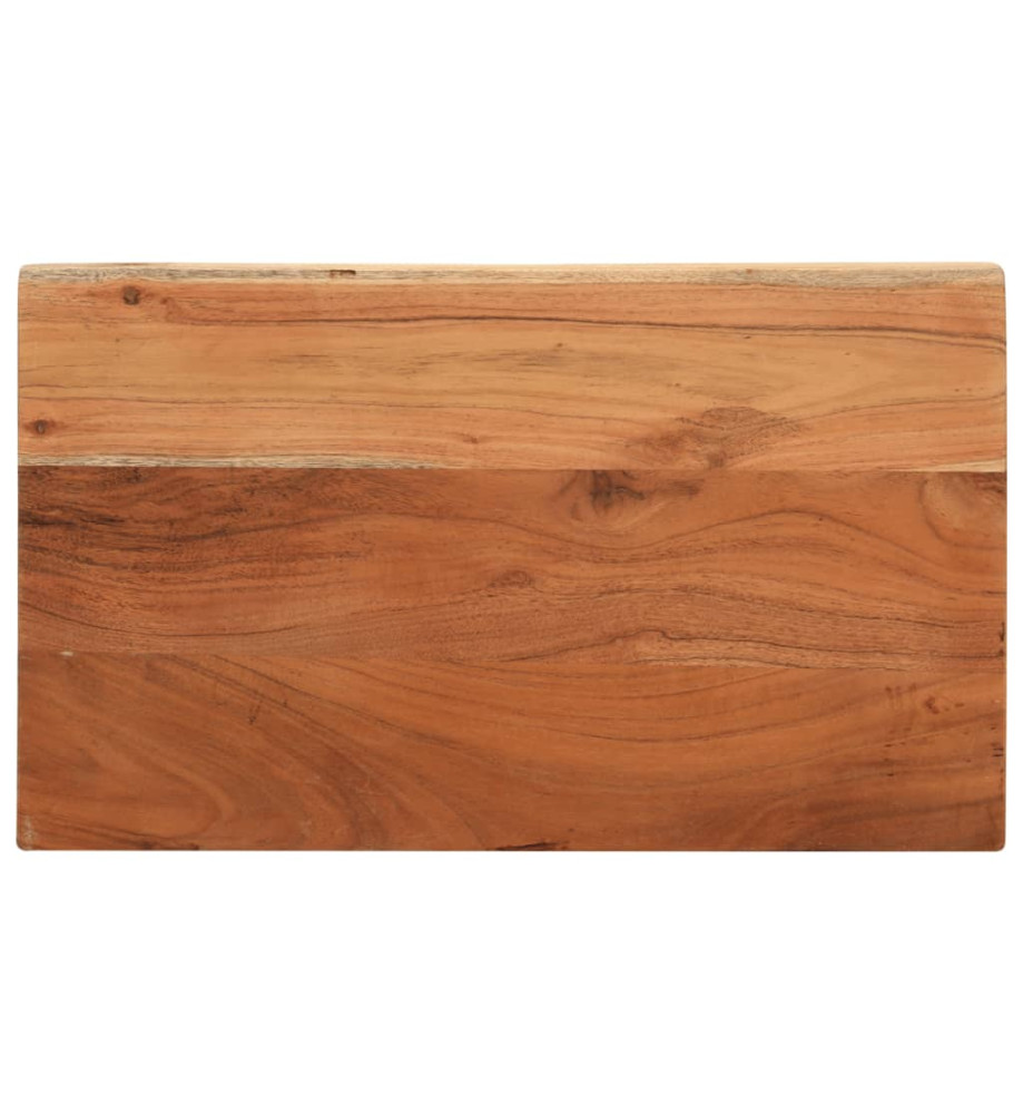 Dessus de table 60x20x3,8 cm rectangulaire bois massif d'acacia