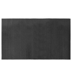 Tapis rectangulaire gris 60x100 cm bambou