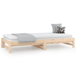 Lit coulissant 2x(90x190) cm Bois de pin massif