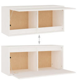 Meubles TV 2 pcs Blanc Bois massif de pin