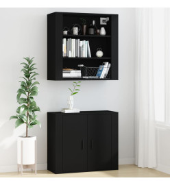 Armoire murale Noir 80x33x80 cm Bois d'ingénierie