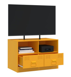 Meuble TV jaune moutarde 67x39x44 cm acier