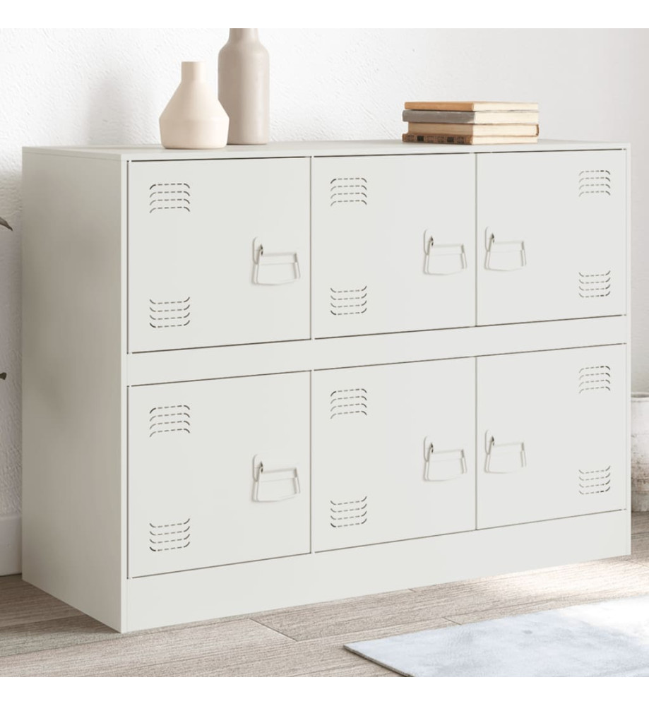 Buffet blanc 99x39x73 cm acier Buffet blanc 99x39x73 cm acier