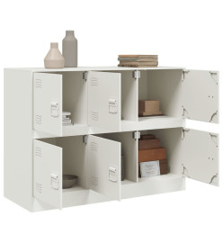 Buffet blanc 99x39x73 cm acier