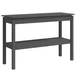 Table console Gris 110x40x75 cm Bois de pin solide