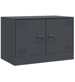 Meuble TV anthracite 67x39x44 cm acier