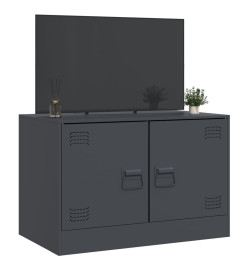 Meuble TV anthracite 67x39x44 cm acier