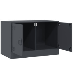 Meuble TV anthracite 67x39x44 cm acier