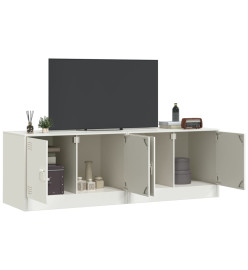 Meubles TV 2 pcs blanc 67x39x44 cm acier