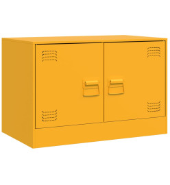 Meuble TV jaune moutarde 67x39x44 cm acier