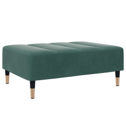 Repose-pied vert foncé 77x55x31 cm velours