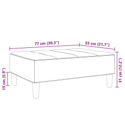 Repose-pied vert foncé 77x55x31 cm velours