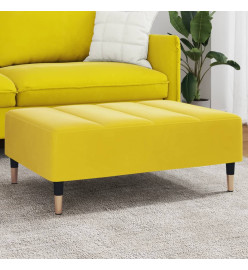 Repose-pied jaune 77x55x31 cm velours