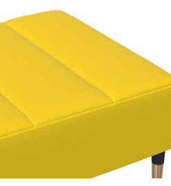 Repose-pied jaune 77x55x31 cm velours