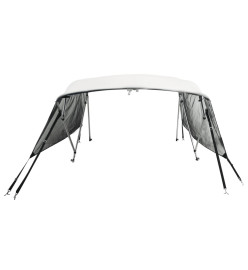 Toit bimini à 4 arceaux parois en maille 243x(230-244)x137 cm