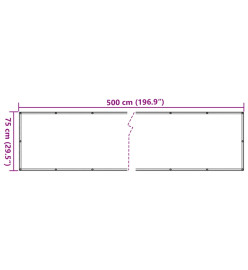 Écran d'intimité de jardin aspect pierre de rebord gris PVC