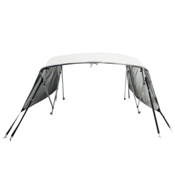 Toit bimini à 3 arceaux parois en maille 183x(154-167)x137 cm