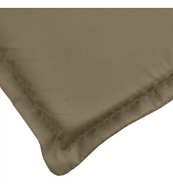 Coussins de chaise à dossier bas lot de 6 taupe mélangé tissu