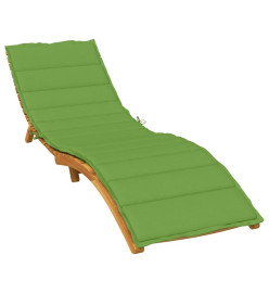 Coussin de chaise longue vert mélangé 200x50x4 cm tissu