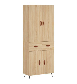 Buffet haut Chêne sonoma 69,5x34x180 cm Bois d'ingénierie