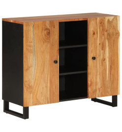 Buffet avec 2 portes 90x33x75 cm bois massif d'acacia