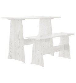 Meubles à dîner 3 pcs Blanc Bois de pin massif