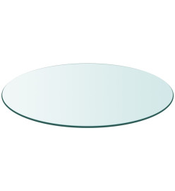 Dessus de table ronde en verre trempé 900 mm