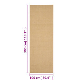 Tapis Sisal naturel 100x300 cm
