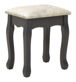 Ensemble de coiffeuse avec tabouret Gris 80x69x141 cm Paulownia