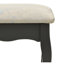 Ensemble de coiffeuse avec tabouret Gris 80x69x141 cm Paulownia