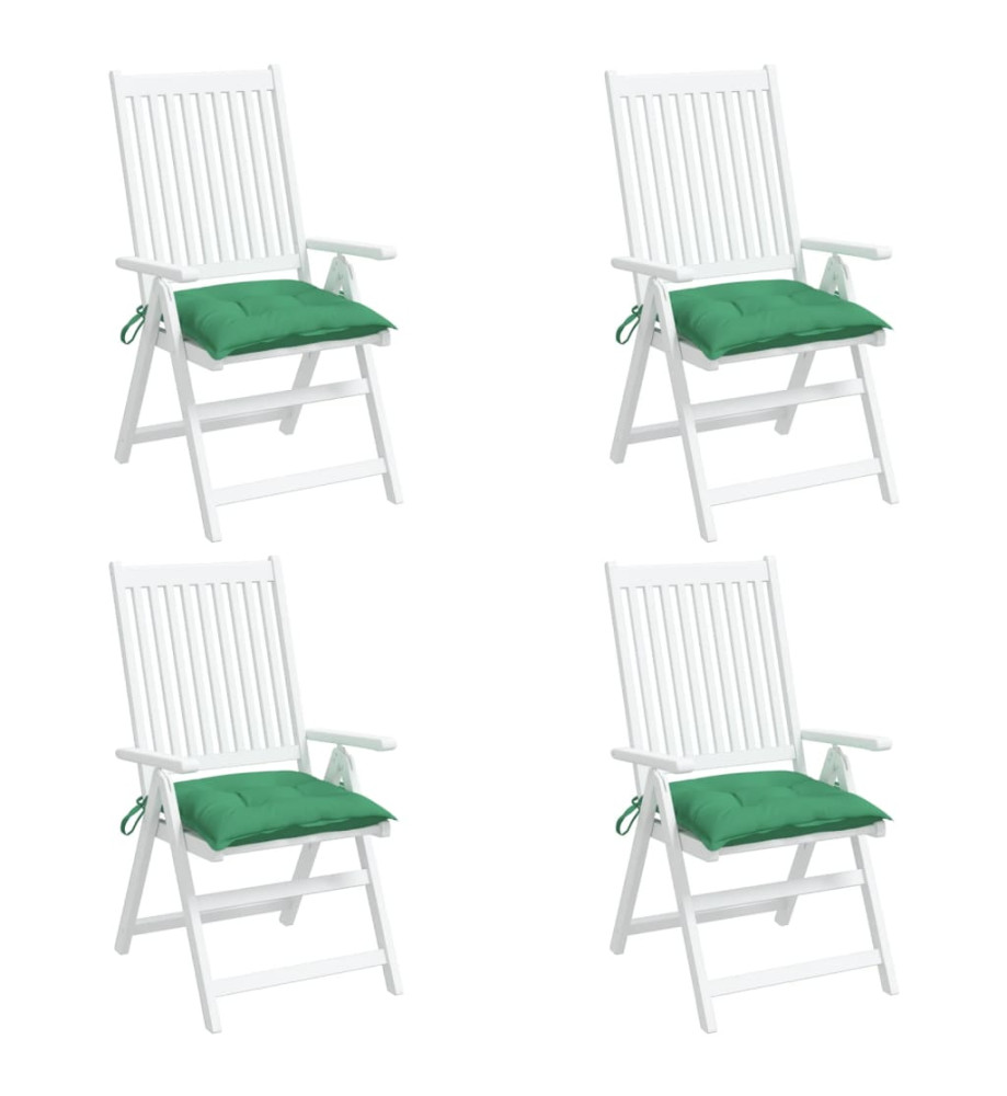 Coussins de palette lot de 4 vert 50x50x7 cm tissu oxford