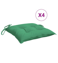 Coussins de palette lot de 4 vert 50x50x7 cm tissu oxford