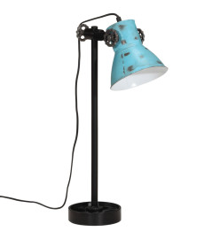 Lampe de bureau 25 W bleu délavé 15x15x55 cm E27