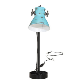 Lampe de bureau 25 W bleu délavé 15x15x55 cm E27